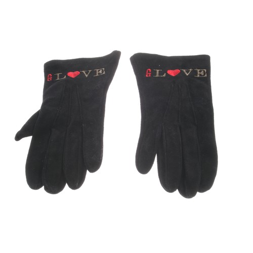 Guanti moschino nero rosso - nero,