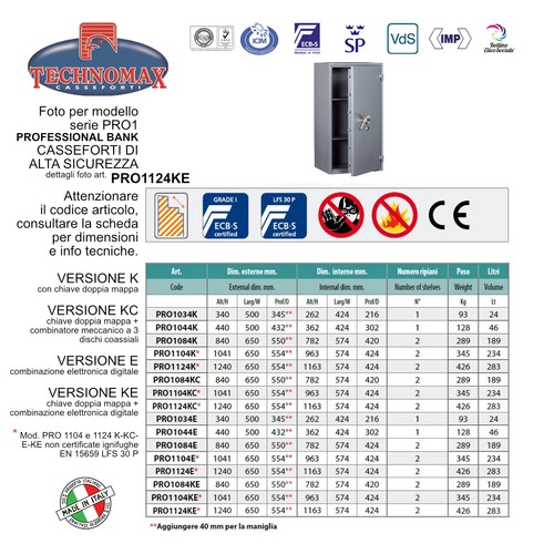 Cassaforte technomax alta - cassaforte,