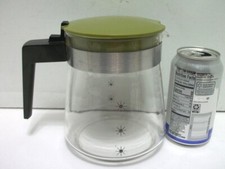 MCM Starburst Caraffa Vetro Caffettiera Avocado Coperchio Verde 5-6 Tazze Non Marcata