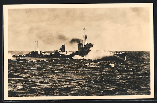 Zerstörer der kriegsmarine - ak,