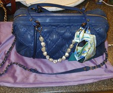 Borsa da bowling Chanel blu