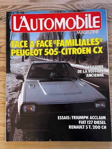 Automobile 429 mars 1982 - l'automobile,