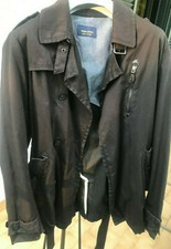 Trench di Cotone Nero Zara Uomo Stagione primaverile Taglia 52
