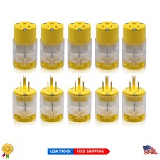 Versatile Lighted Connector Set, 15 Amp NEMA 5-15P/R – Durable & Reliable, 5 Set