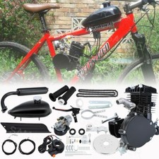 Kit Motore 50cc 80cc 100cc 2 Tempi Bici Benzina Motore Ausiliario Argento Nero
