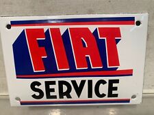 Insegna pubblicitaria smaltata e bombata FIAT SERVICE