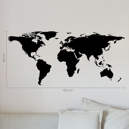 Wall stickers planisfero - wall, world