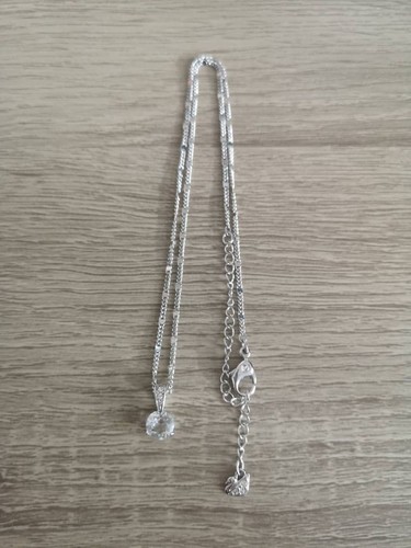 Swarovski silver necklace - silver,