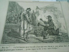 Gravure Litho 1857 Je Casse