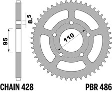 CORONA ACCIAIO C45 45 DENTI