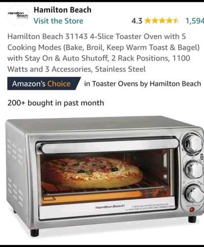 Hamilton beach 31143 - 31143, forno