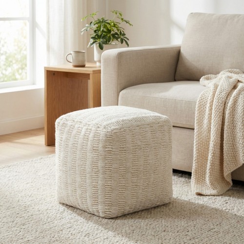 Pouf poggiapiedi quadrato - pouf, in