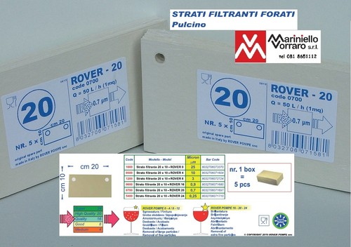 Kit strati filtranti forati - strati, x