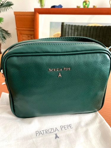 Borsa pelle verde patrizia - borsa,