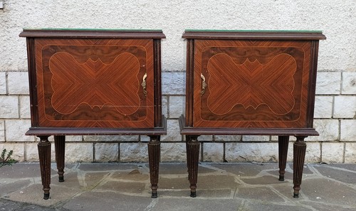 Coppia comodini antichi in - coppia,