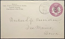 Prima Banca Nazionale CC Lander WY 2c Colombian PSE 1894 Fremont County