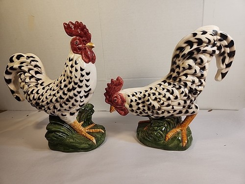Coppia figurine pollo gallo