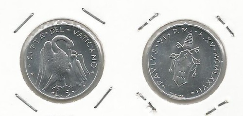 Vaticano paolo 5 lire - -,
