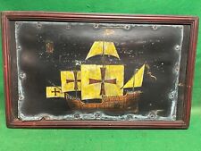 incisione dipinto su Ottone quadro, s. maria  nave veliero regno unito