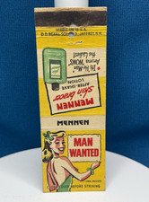 Mennen Skin Bracer Lozione Dopobarba Pubblicità Vintage Matchbook Cover Lt#874