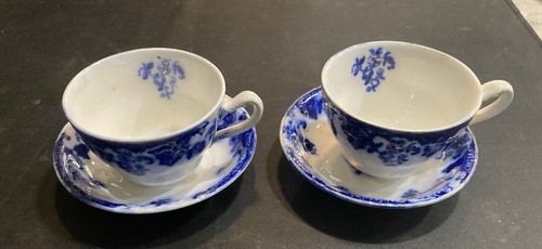 Antiche tazze tè blu - tazze,