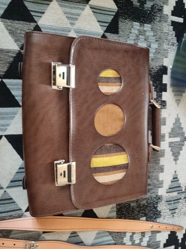 Borsa vintage scuola - vintage, pelle
