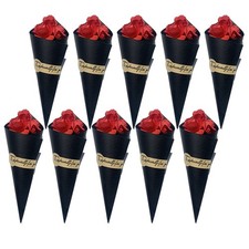  10PCS Mini Rose Bouquet De Tournesol Coffret Cadeau Rose Bouquet Délicat Rose