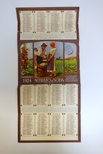 CALENDARIO PUBBLICITARIO NITRATO DI SOIA 1924 OFF. RICORDI E MILANO