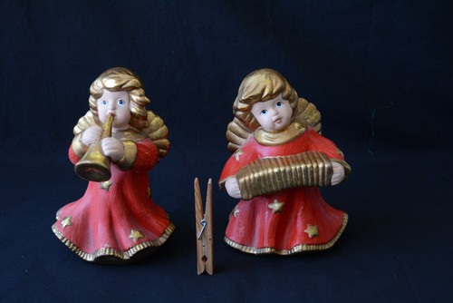 Due angioletti ceramica - angioletti,