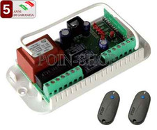 CENTRALE SCHEDA UNIVERSALE X AUTOMAZIONE SERRANDA E BASCULANTE + N 2 TELECOMANDI