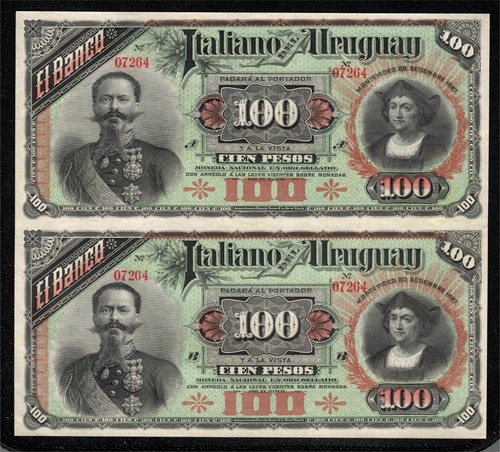 100 pesos oro - de, 1887