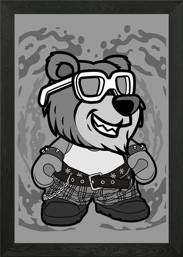 Orso punk cartone animato - punk,