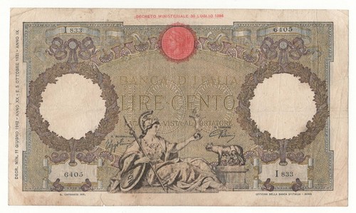 100 lire guerrieria - (, fascio)