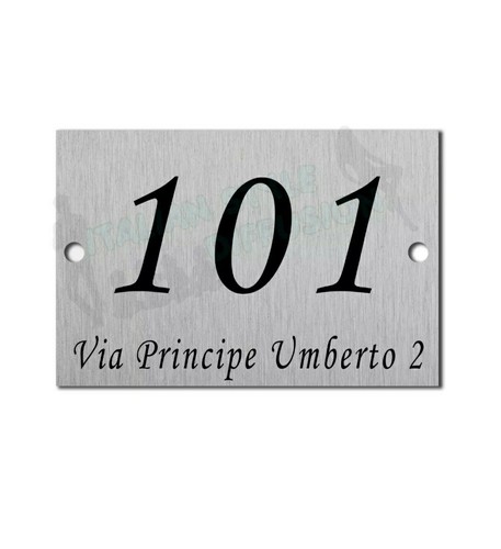 Targa alluminio con numero - alluminio,