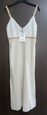 ZARA ECRU ABITO SLIP RICAMATO