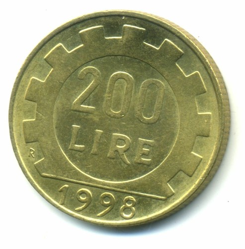 Italy 200 lire 1998 - , combined