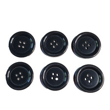 6 grandi bottoni grigi 28 mm 4