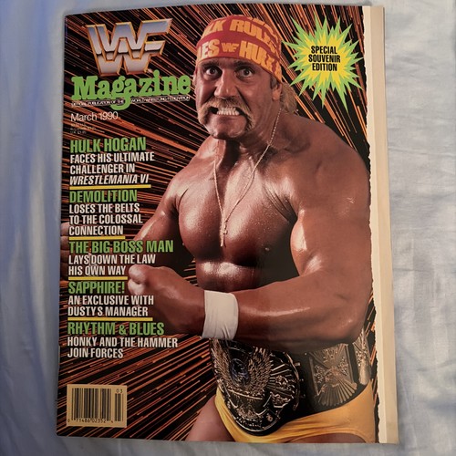 Wwf magazine march 1990 hulk - wwf,