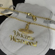 Collana ciondolo pianeta sfera originale oro Vivienne Westwood nuova con scatola