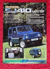 SUZUKI SJ410 Santana Hard Top 1988-89 UK A4 foglio singolo brochure vendita ottime condizioni