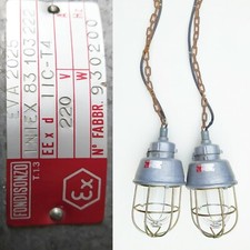2 X LAMPADA DA SOFFITTO PENDENTE STILE INDUSTRIALE FONDISONZO TENUTA STAGNA