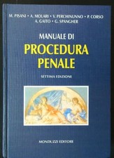 MANUALE DI PROCEDURA PENALE AA.VV. MONDUZZI 2006  RILEGATO
