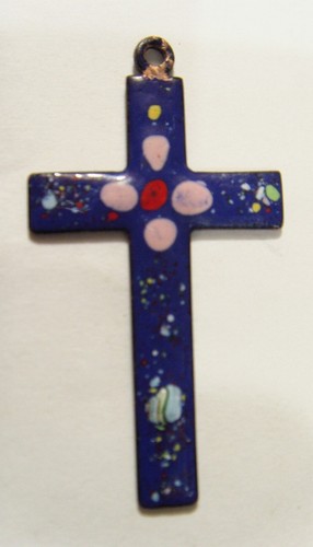 1940s antique copper enameled