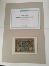 Germania Banconota Del Reich anno 1920 Garanzia Bolaffi