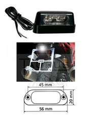 LUCE TARGA 4 LED BIANCO PER