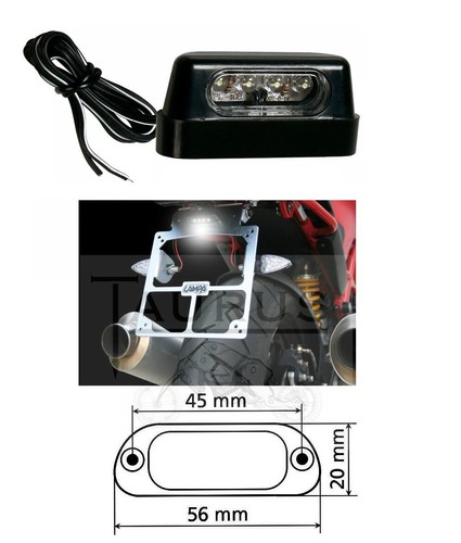 Luce targa led - 4, bianco