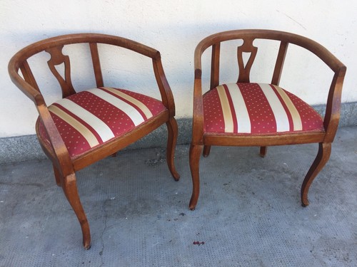 Coppia poltroncine anni 40 - poltroncine,