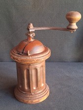 Antico MACININO macina CAFFÈ FRÈRES PEUGEOT in legno e ferro. Vedi Foto