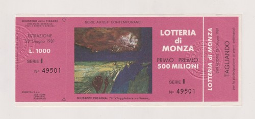 Biglietto lotteria monza - biglietto, di