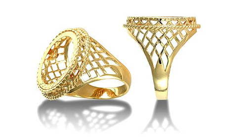 9ct oro giallo mezza sovrano - oro,
